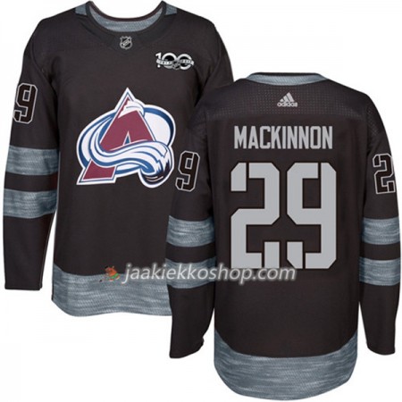 Miehille NHL Colorado Avalanche Pelipaita Nathan MacKinnon 29 1917-2017 100th Anniversary Adidas Musta Authentic